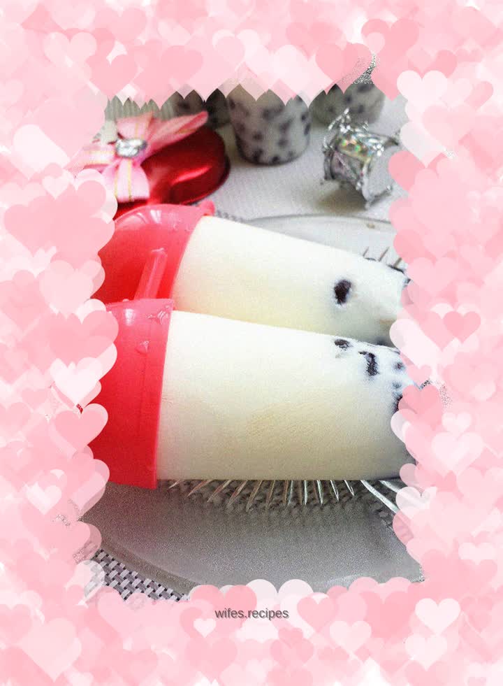 Yogurt honey bean popsicle