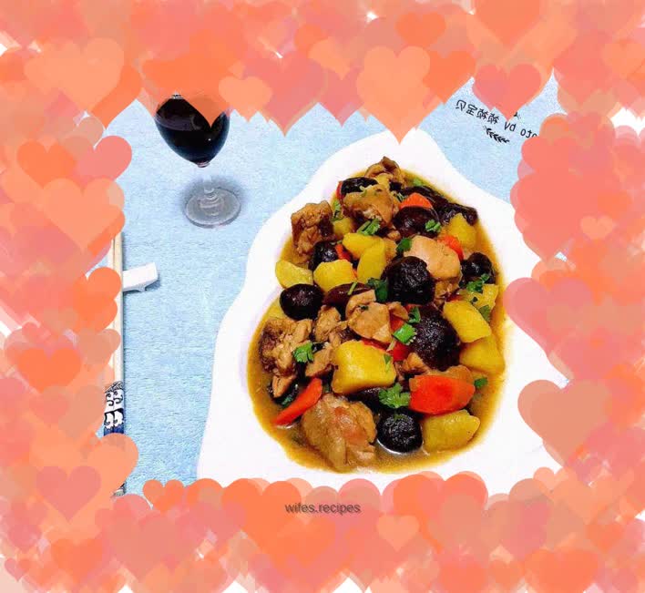 #autumnnourishingyinnourishing#Chicken legs stewed with seasonal vegetables