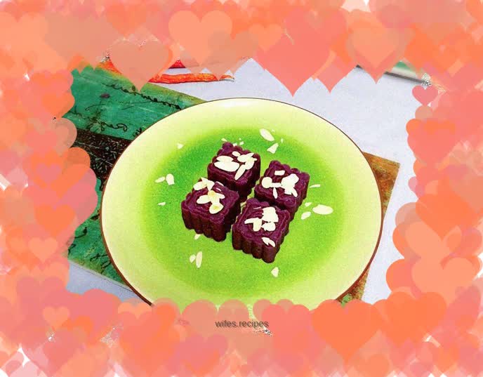 Almond and Purple Sweet Potato Cake