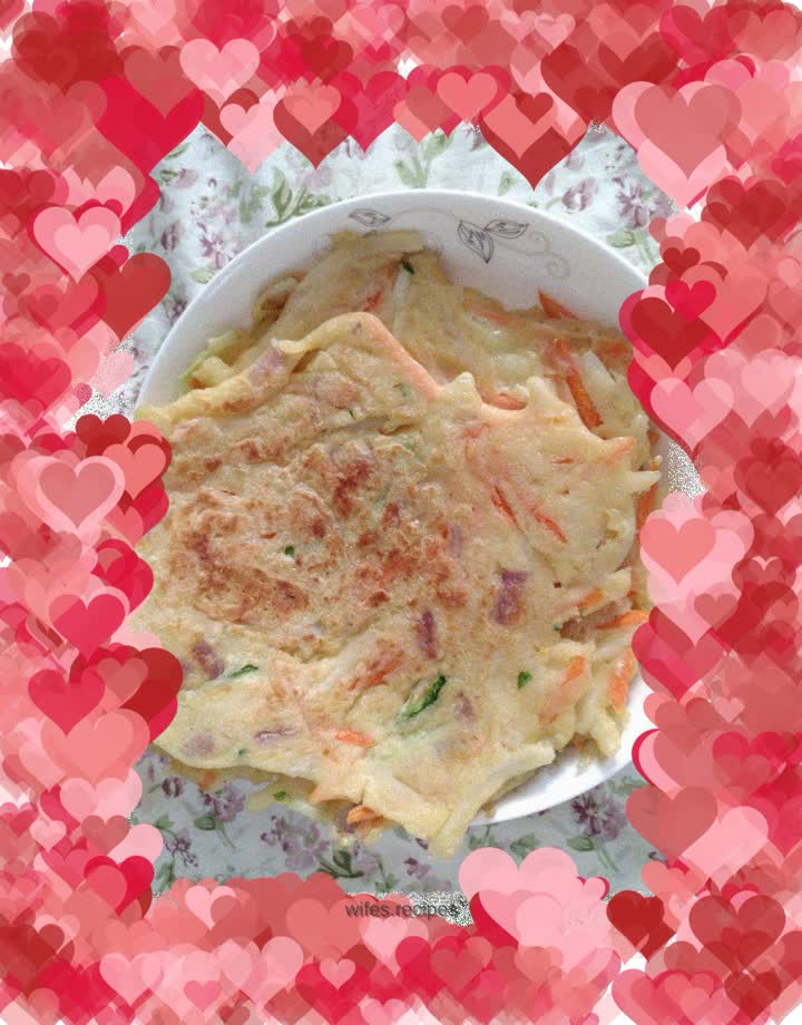 Pan-fried colorful potato pancakes