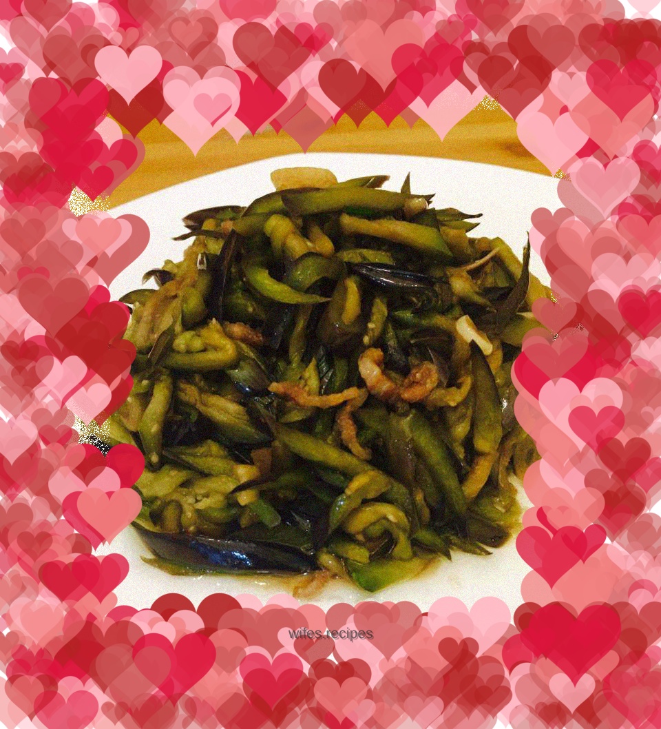 Home-style fried shredded eggplant