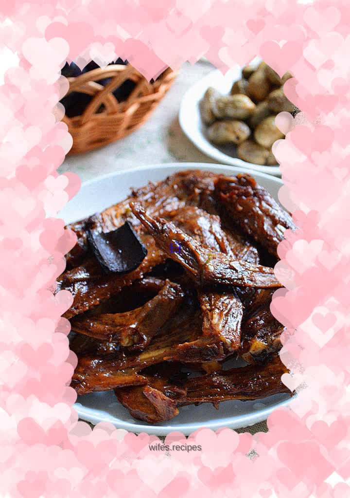 Wine-flavored duck wings