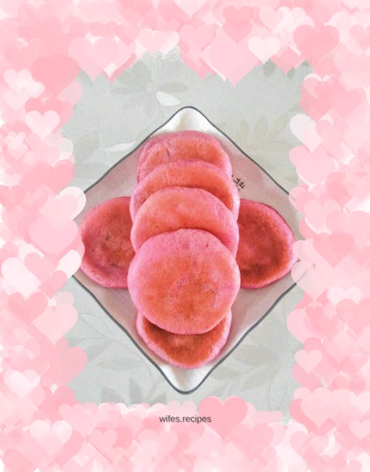 Dragon fruit fermented bean paste cake