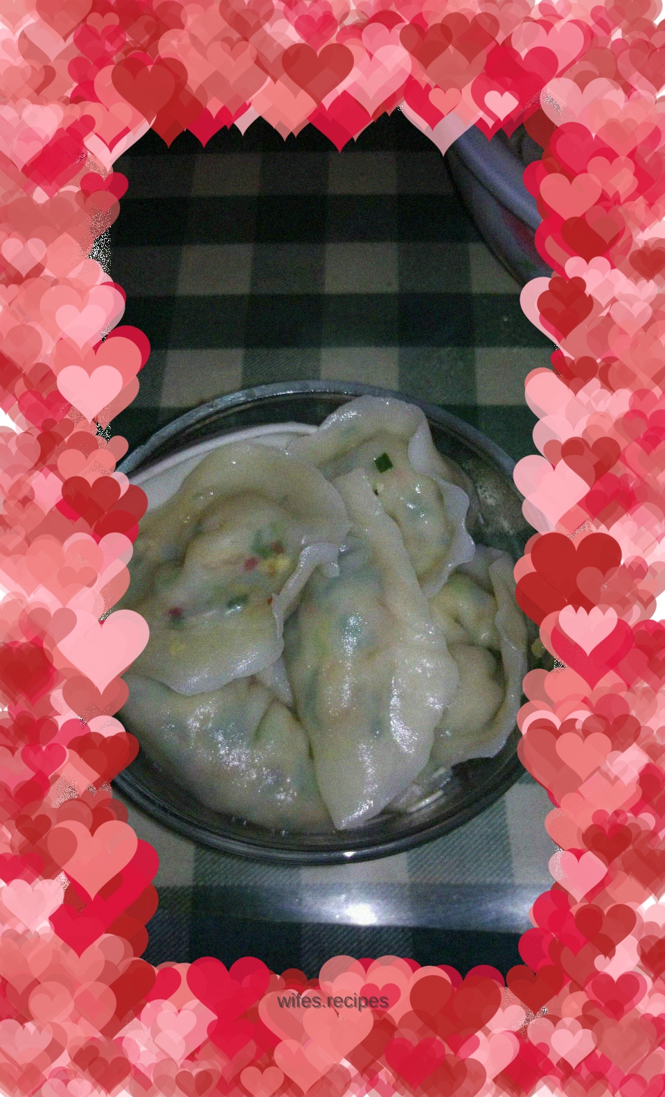 Leek and egg dumplings