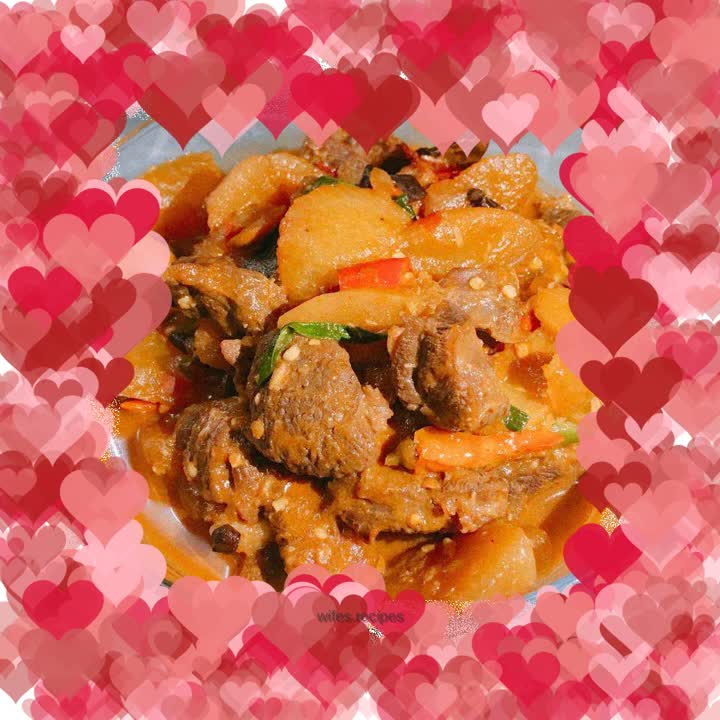 Braised beef with radish