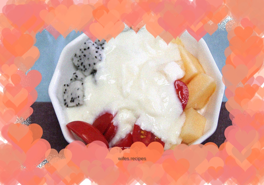 Healthy fruit yogurt