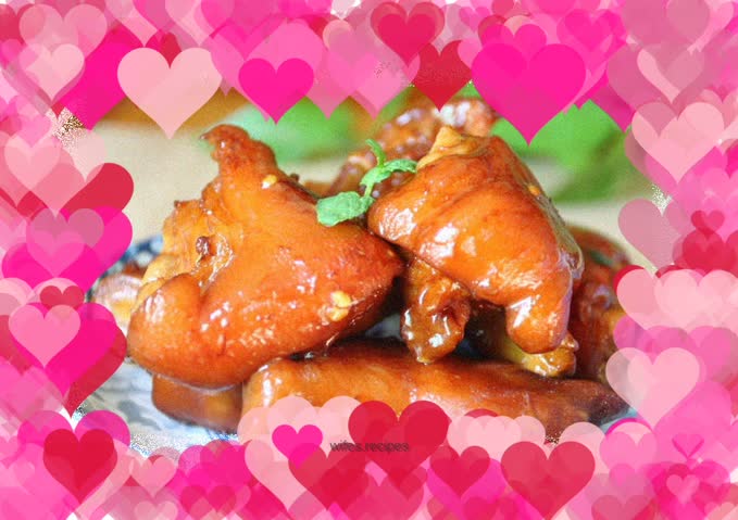 Delicious and beautiful red suckling pig trotters