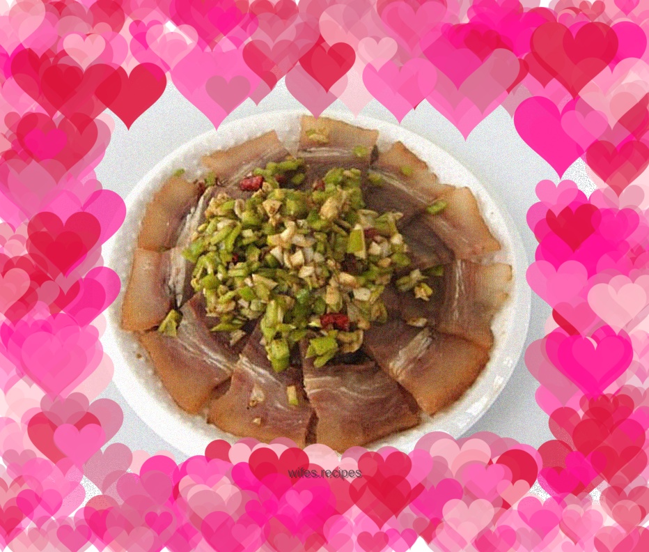 Beef head mixed with hot pepper