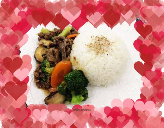 Teriyaki meat roll rice