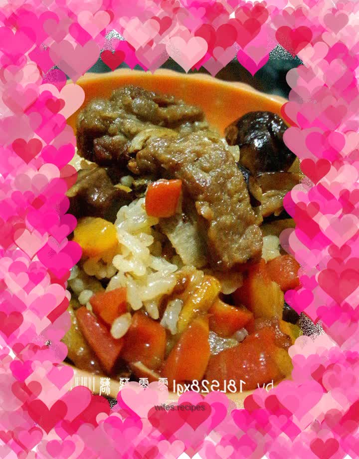 Braised Rice with Mushrooms and Pork Ribs