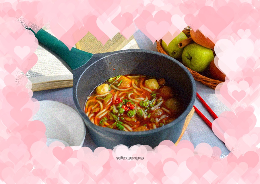 Hot and sour meatballs and potato powder