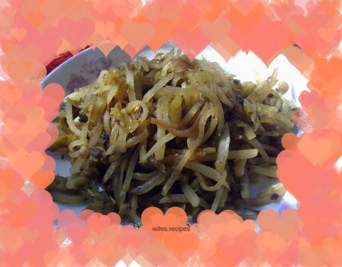 Fried radish and pickled cabbage