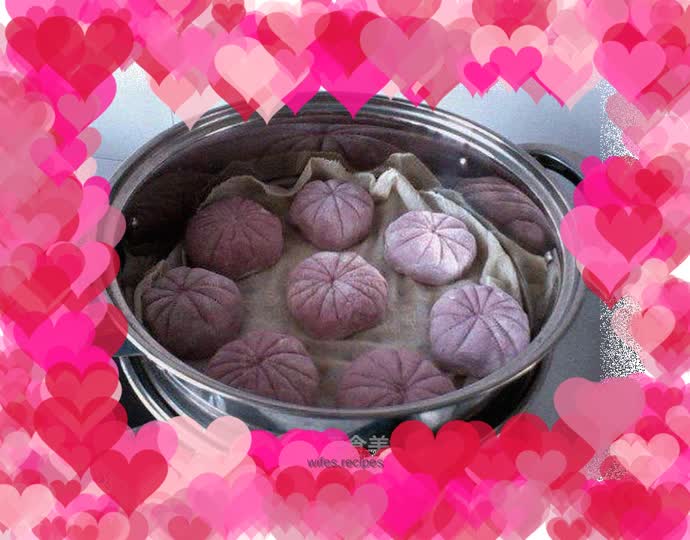 Milky Purple Sweet Potato Steamed Buns