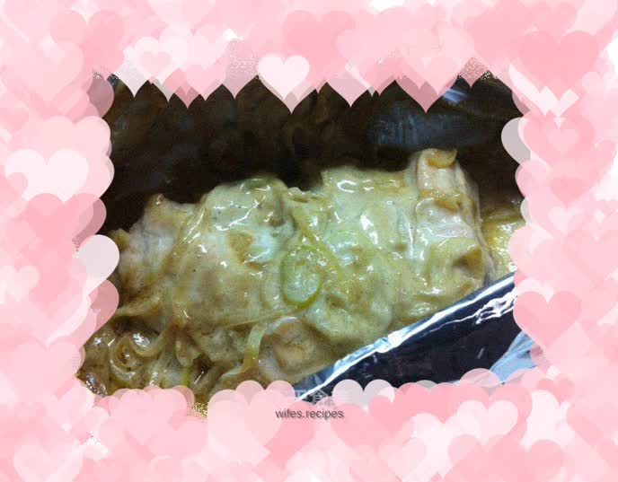 Aluminum paper grilled salmon