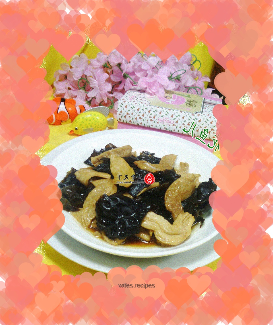 Stir-fried soybean protein with black fungus