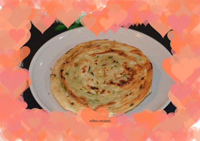 Scallion meat waffles