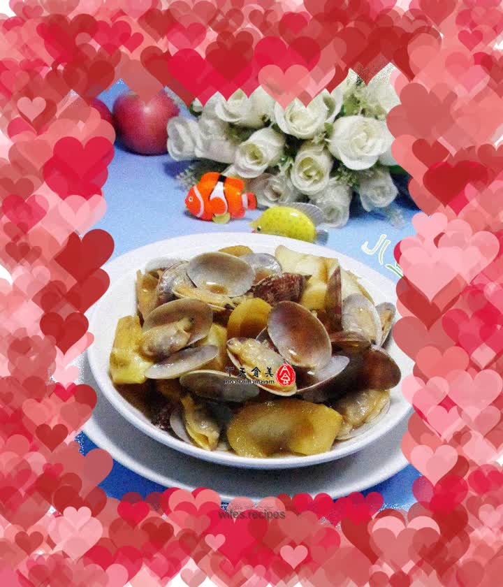 Fried clams and bamboo shoots