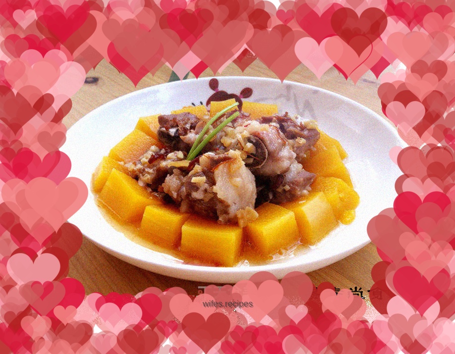 Pork Ribs and Steamed Pumpkin with XO Sauce