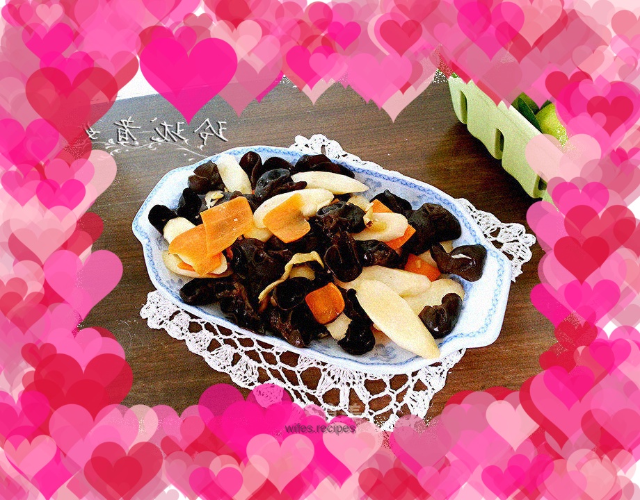 Fried fungus with yam