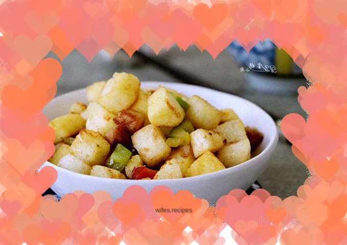 Fried diced steamed buns