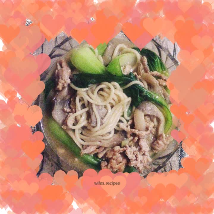 Vegetable and Shredded Pork Noodles