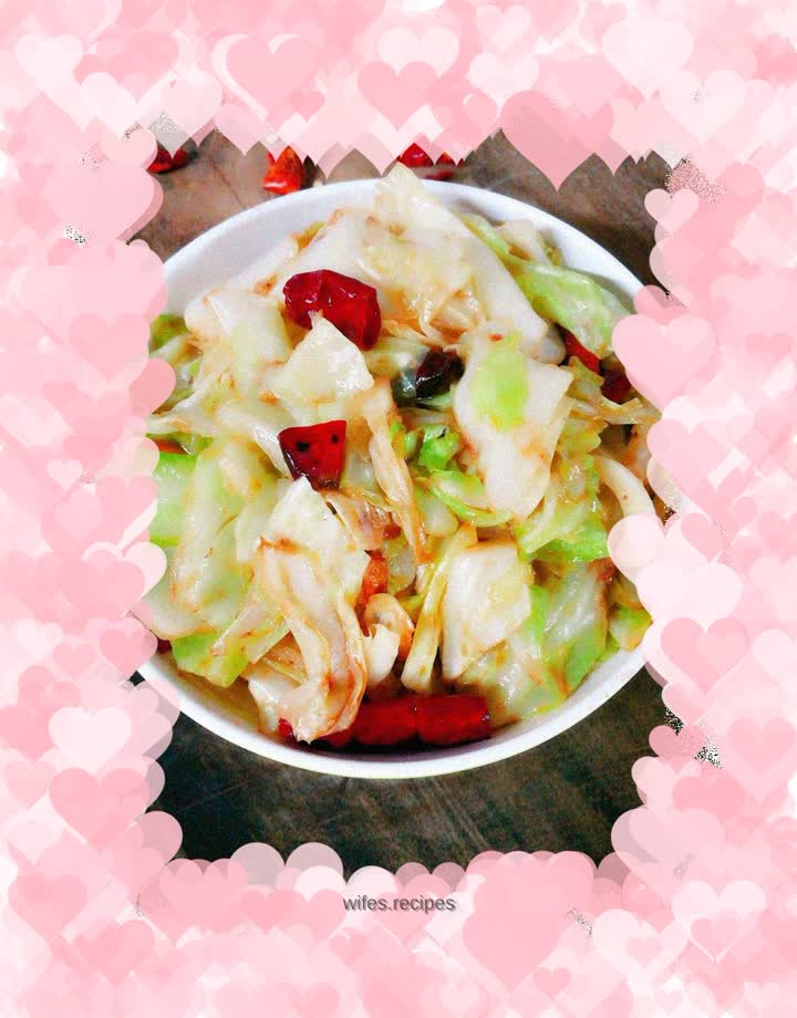 Hand-shredded cabbage