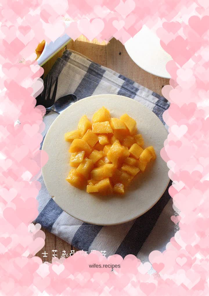 Mango yoghurt cheese