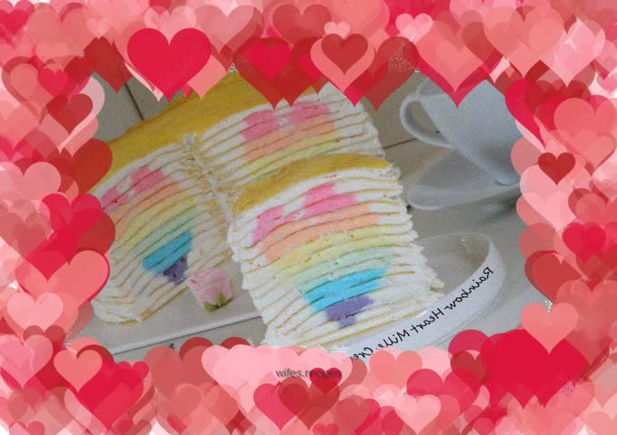 Rainbow love layer cake