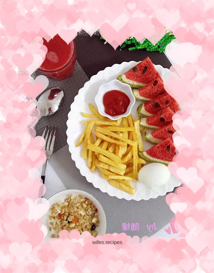 Pseudo watermelon breakfast