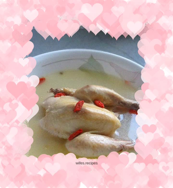 Chicken in clear soup