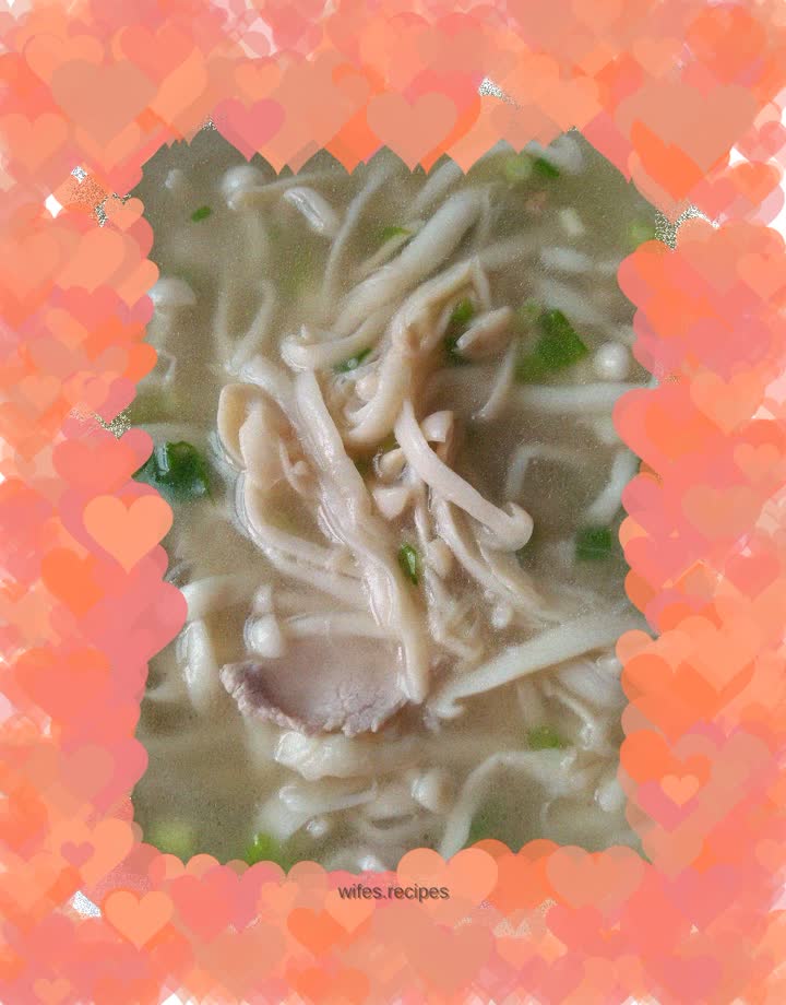 Pork slices and boiled xianggu