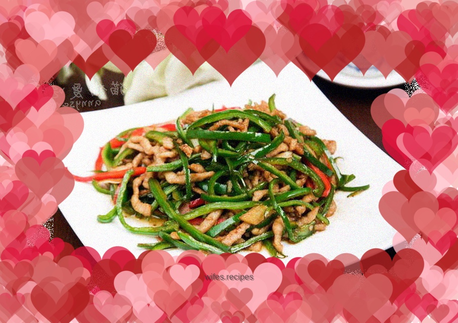 Little lover of rice--------〖Double pepper fried shredded pork〗