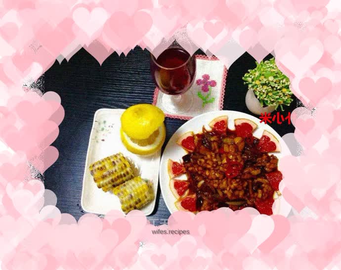 Squid roll with grapefruit sauce