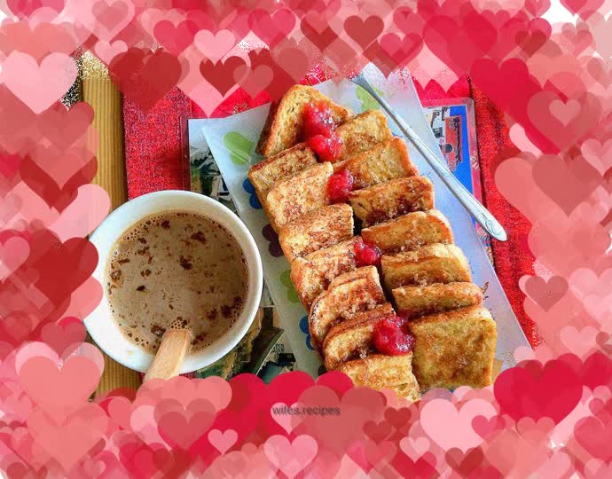 Cinnamon sugar-wrapped toast slices