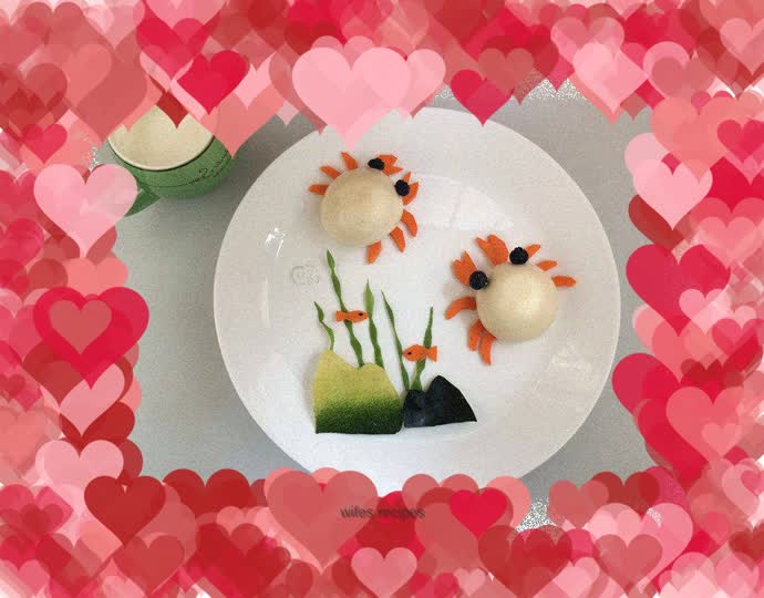 Interesting breakfast [Small crab platter]