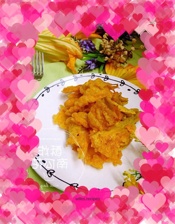 Fried pumpkin flowers