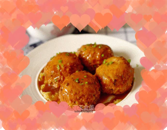 [The auspicious finale of the New Year’s Eve dinner] Less oil version of Sixi Meatballs