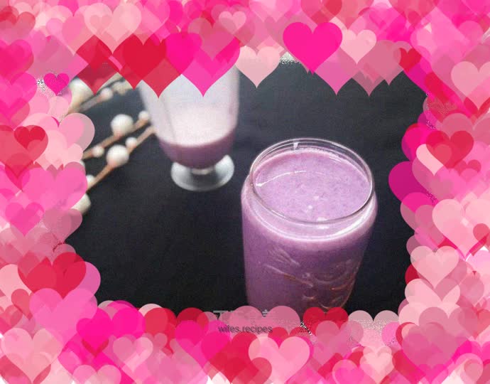 Snow pear and purple sweet potato milkshake