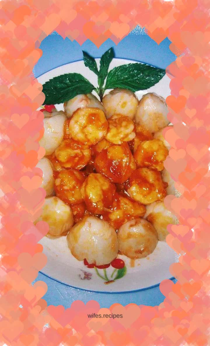 Sweet and Sour Lychee Shrimp Balls