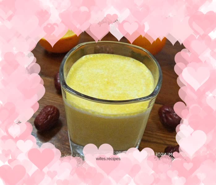 Fresh milk pumpkin drink