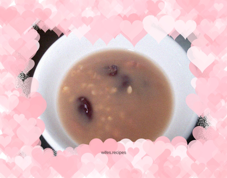 Oatmeal and lentil porridge