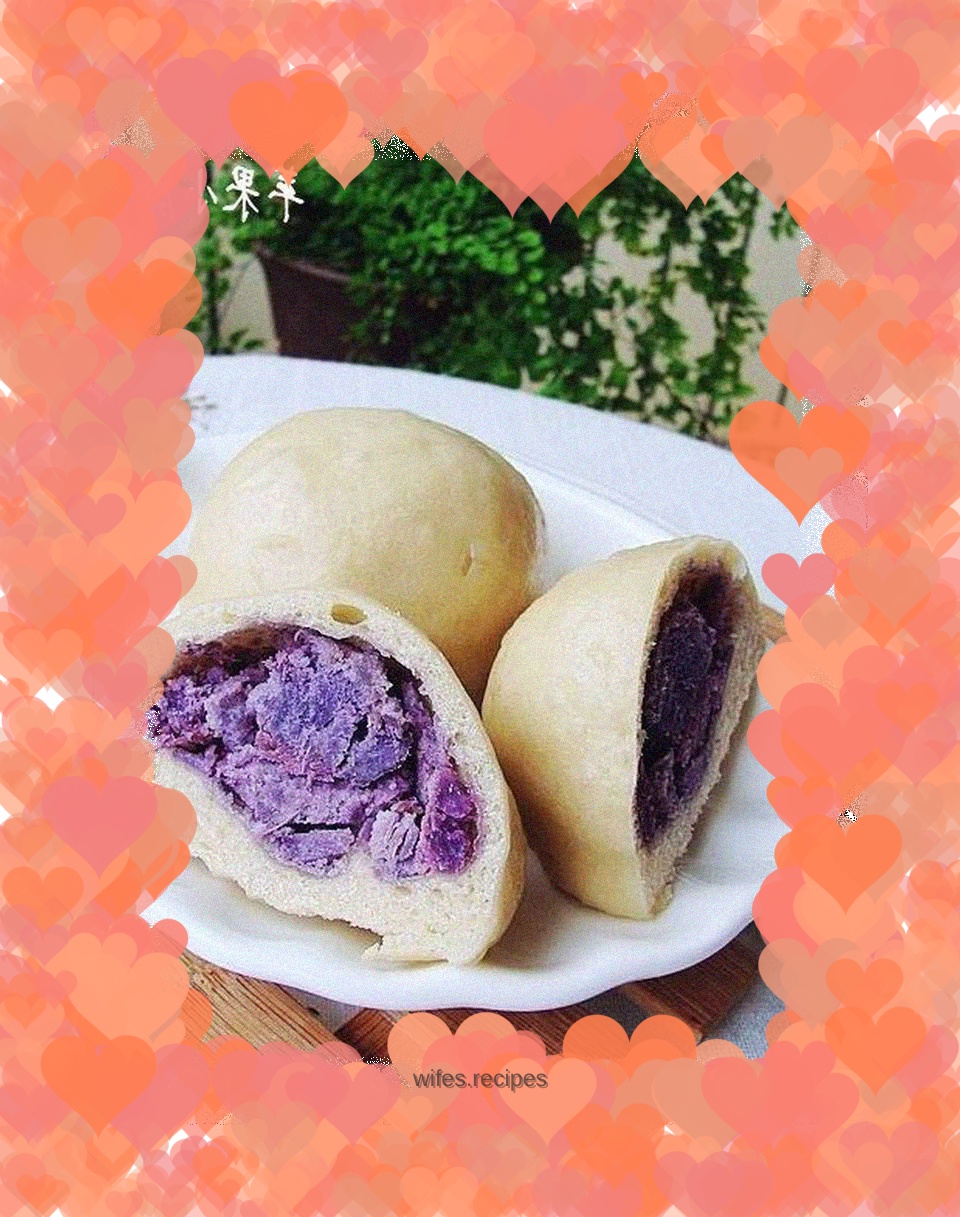 Purple sweet potato buns