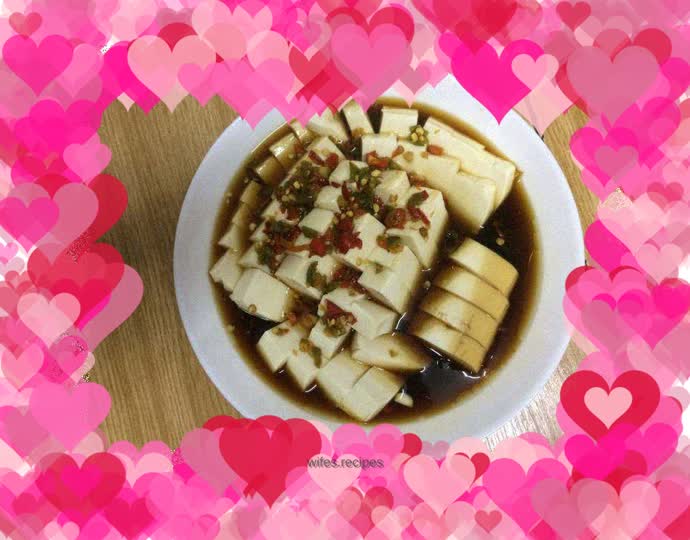 Chopped pepper tender tofu
