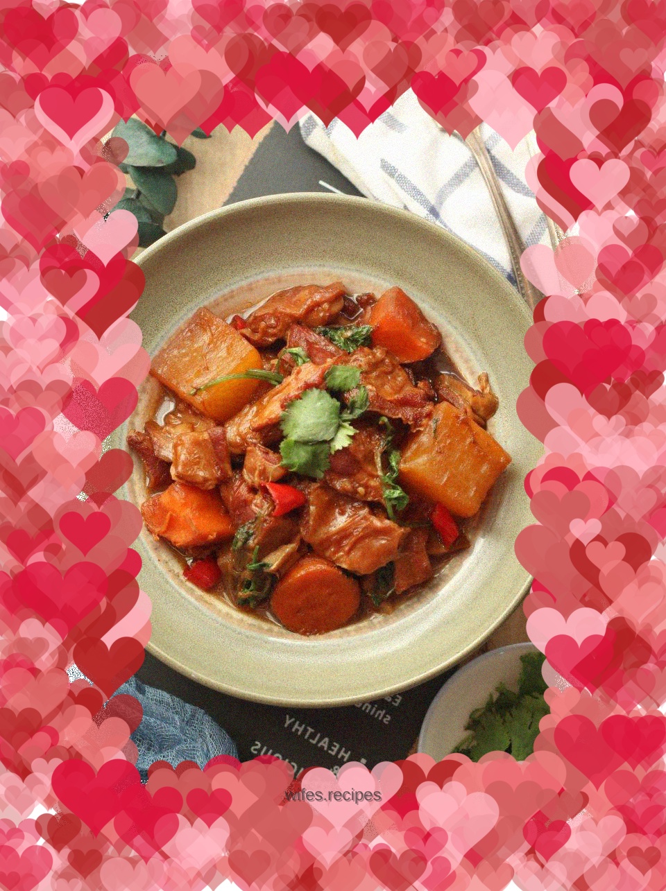 Beer mutton stewed with radish