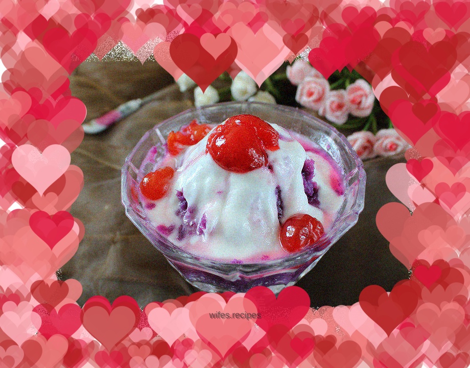 Iced Yogurt Purple Sweet Potato Cup