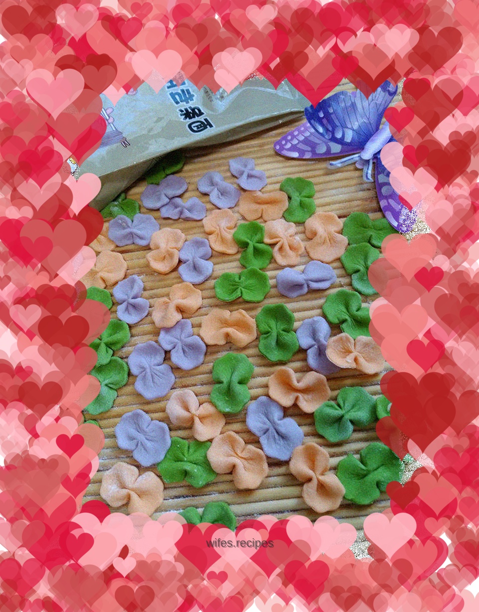 Colorful butterfly noodles