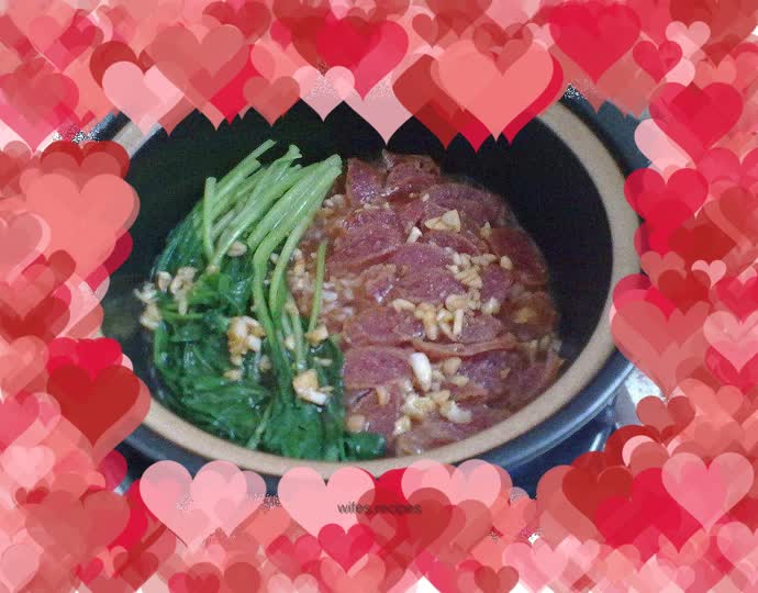 Cantonese Style Cured Meat Claypot Rice