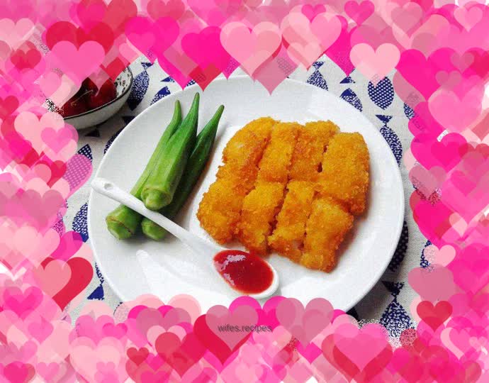 Okra with fish fillet