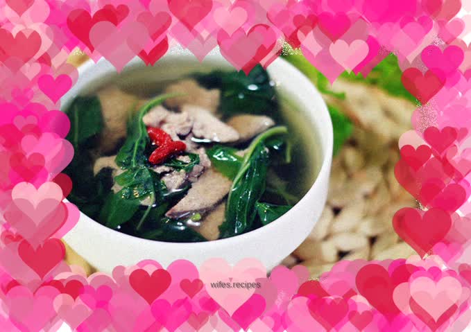 Wolfberry Leaf Pork Liver Lean Meat Soup