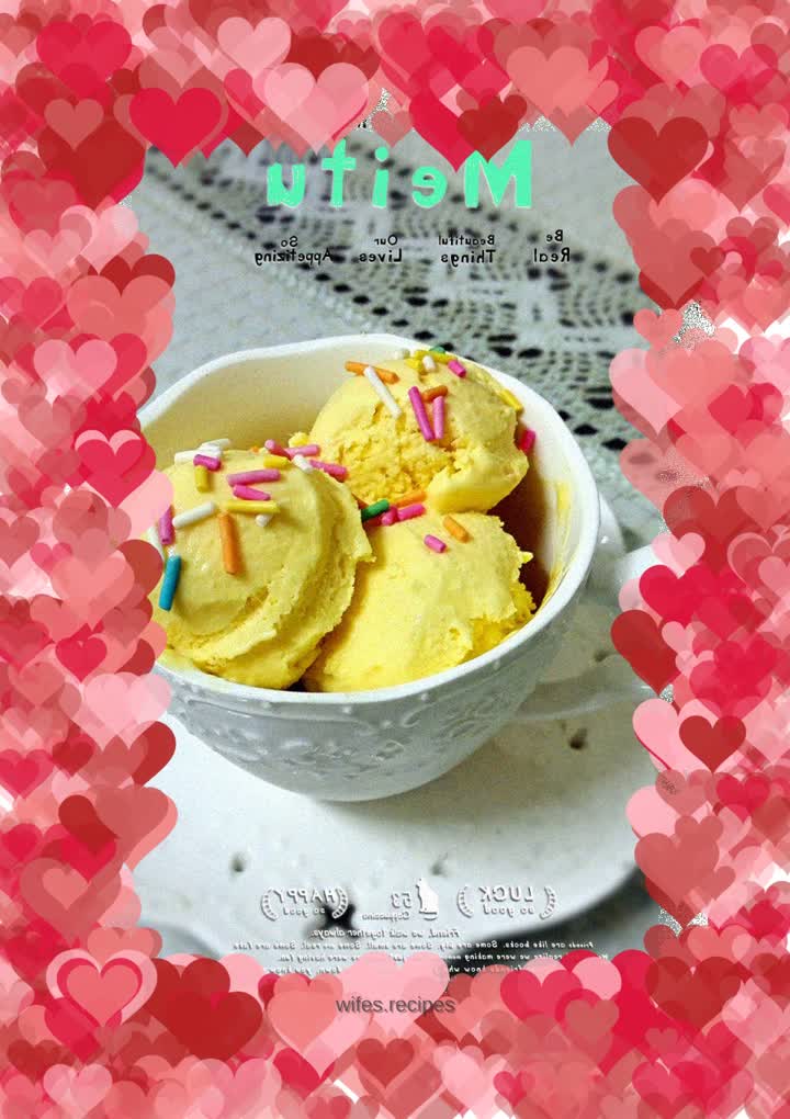Super simple and quick recipe—mango ice cream